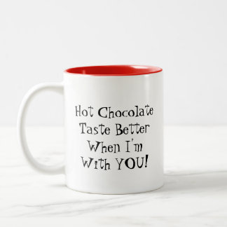 Caneca De Café Em Dois Tons Caneca: Gosto de chocolate quente melhor quando es