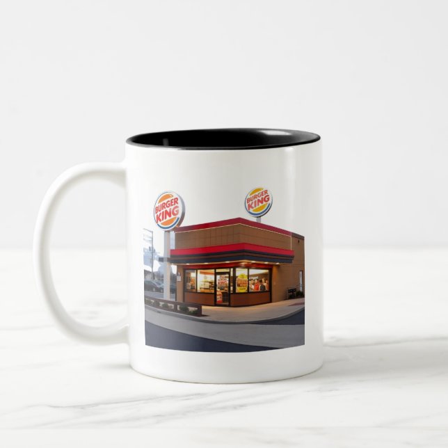 Caneca De Café Em Dois Tons caneca-hambúrguer (Esquerda)