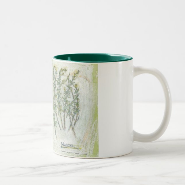Caneca De Café Em Dois Tons caneca - impressão botânico de dois tons (Direita)