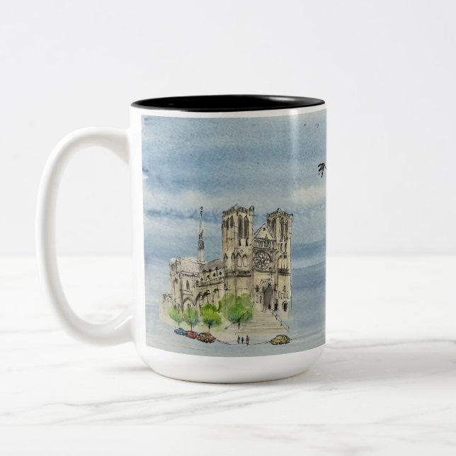 Caneca De Café Em Dois Tons Caneca: Joanna Voadora e Catedral da Graça (Esquerda)