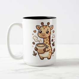 Caneca De Café Em Dois Tons Caneca Kawaii de Arte com Leite de Girafa em Duas