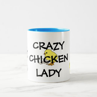 Caneca De Café Em Dois Tons Caneca louca da senhora café da galinha