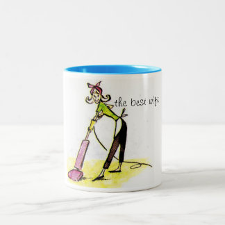 Caneca De Café Em Dois Tons caneca, melhor, esposa