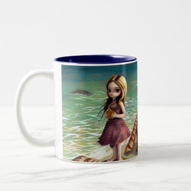 Caneca De Café Em Dois Tons "Caneca pelo beira-mar" (Esquerda)
