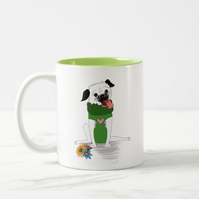 Caneca De Café Em Dois Tons Caneca: Pugging Fabuloso Coffee Mug De Dois Tonela (Esquerda)