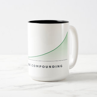 Caneca De Café Em Dois Tons Caneca Sempre Compondo Investimentos em Dividendos