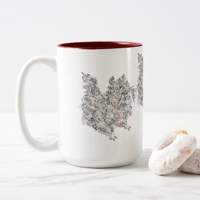 Caneca De Café Em Dois Tons Caneca: Squeaky (Com Donut)
