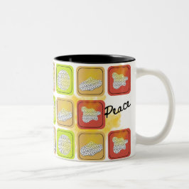 Caneca De Café Em Dois Tons caneca tema paz tema café caneca