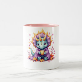 Caneca De Café Em Dois Tons Caneca Triceratops Aconchegante - Dinossauro em Co