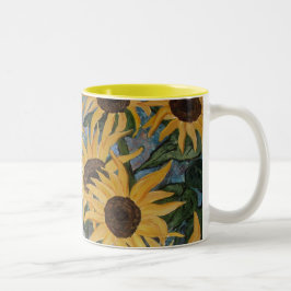 Caneca De Café Em Dois Tons Canela de girassol