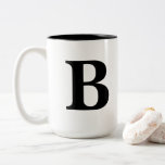 Caneca De Café Em Dois Tons Caneta "B"<br><div class="desc">Uma caneca personalizada</div>