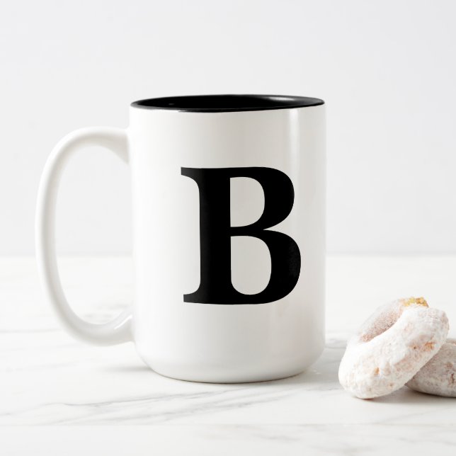 Caneca De Café Em Dois Tons Caneta "B" (Com Donut)