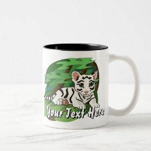 Caneca De Café Em Dois Tons Caneta branca de Cubo Tigre