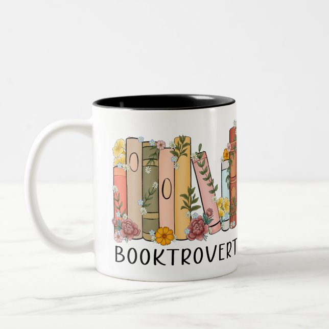 Caneca De Café Em Dois Tons Caneta de Booktrovert (Esquerda)