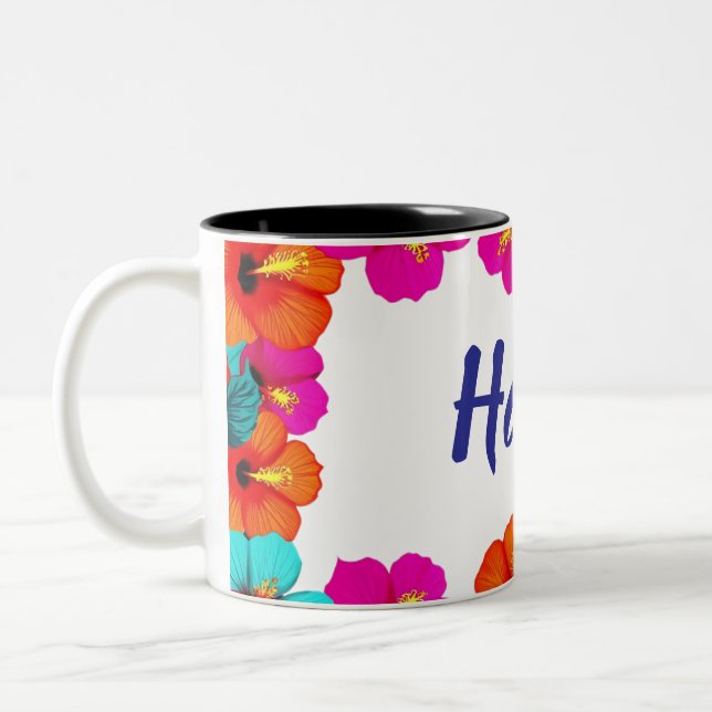 Caneca De Café Em Dois Tons Caneta de café personalizável de duas tonalidades (Esquerda)