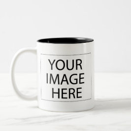 Caneca De Café Em Dois Tons Caneta fotográfica - modelo de 11oz preto e branco
