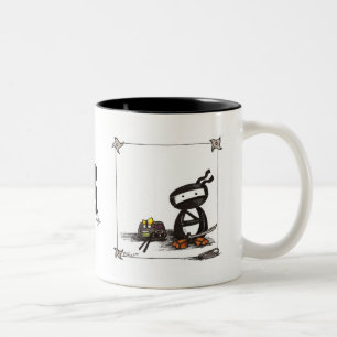 Caneca De Café Em Dois Tons Caneta Ninja