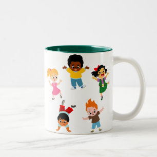 Caneca De Café Em Dois Tons Canhão de 5 Crianças