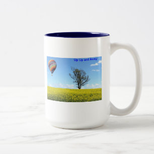 Caneca De Café Em Dois Tons Canhão de Ar Quente