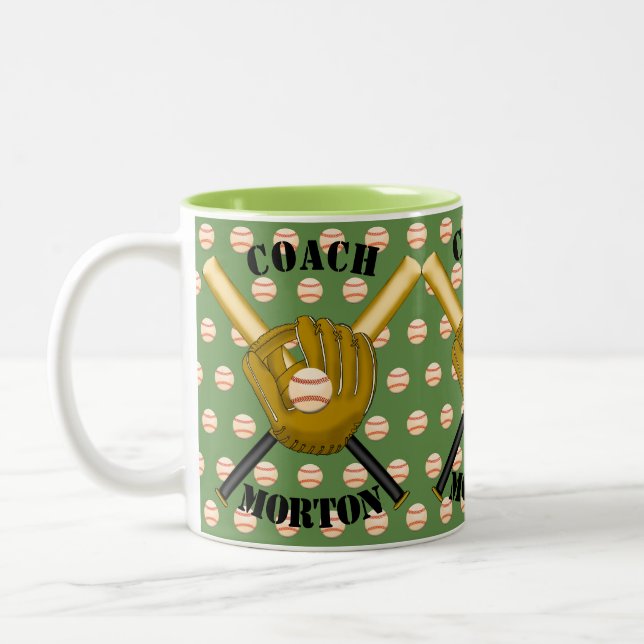 Caneca De Café Em Dois Tons Canhão de beisebol (Esquerda)