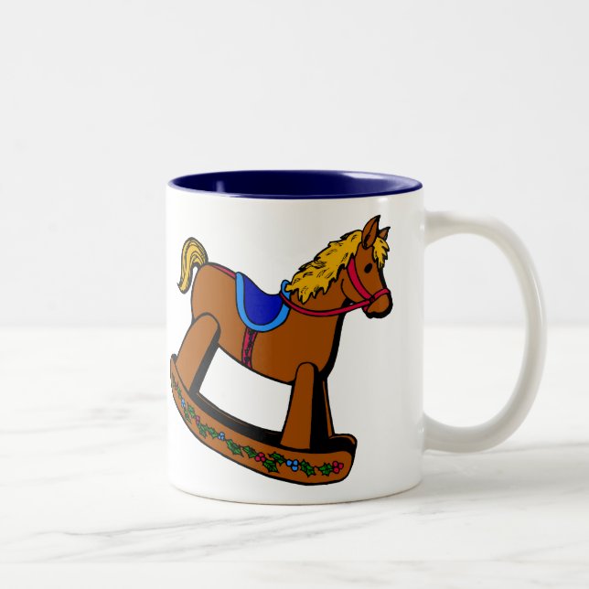 Caneca De Café Em Dois Tons Canhão de Cavalo Fogueiro (Direita)
