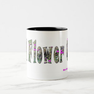 Caneca De Café Em Dois Tons Canhão de Flores Selvagens