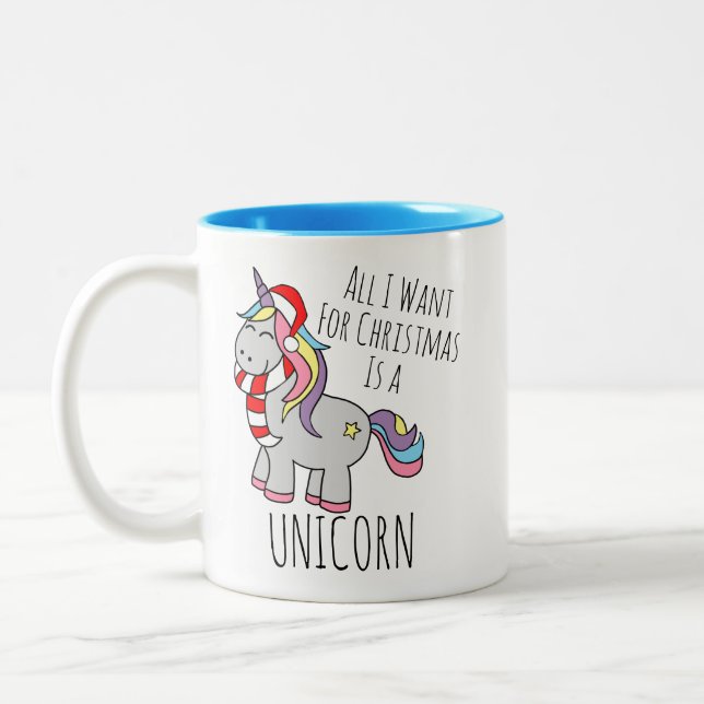 Caneca De Café Em Dois Tons Canhão de Natal (Esquerda)