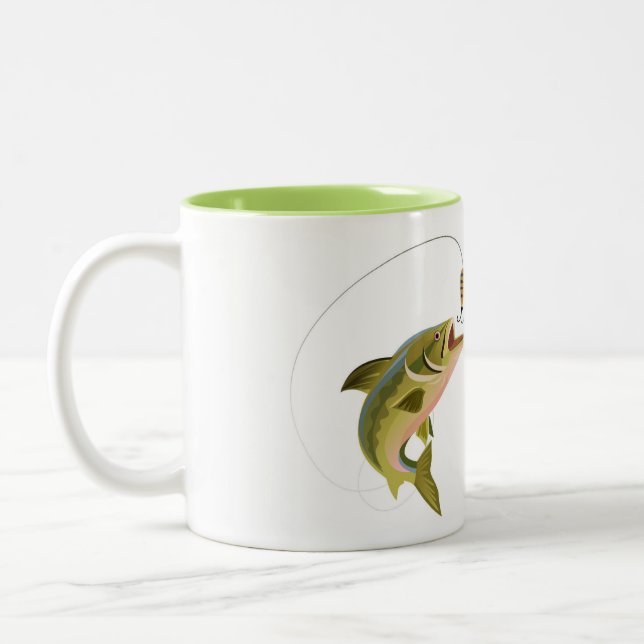 Caneca De Café Em Dois Tons Canhão de Pesca (Esquerda)