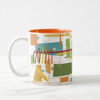 Caneca De Café Em Dois Tons Canhão Imperial Geométrico