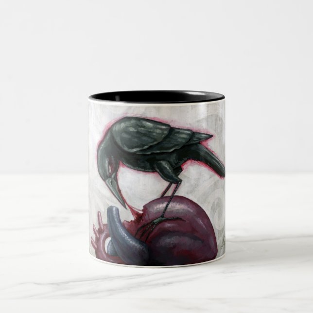 Caneca De Café Em Dois Tons Canibal do coração (Centro)