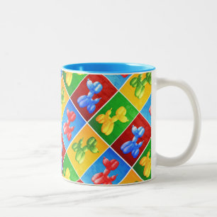 Caneca De Café Em Dois Tons Caniche do balão