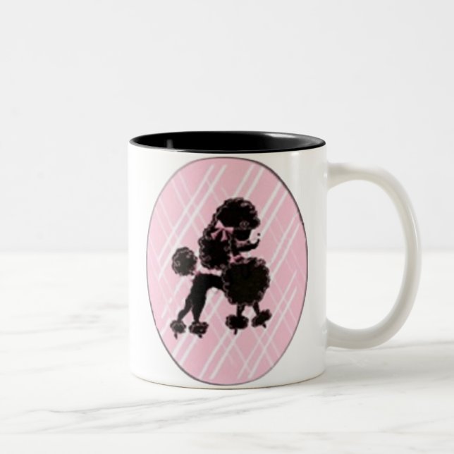 Caneca De Café Em Dois Tons caniche preta (Direita)