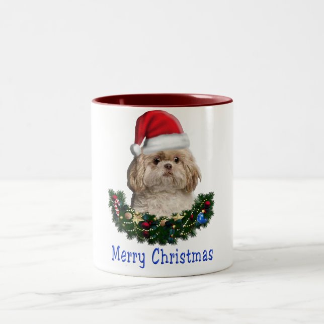 Caneca De Café Em Dois Tons Canina de café de Natal (Centro)