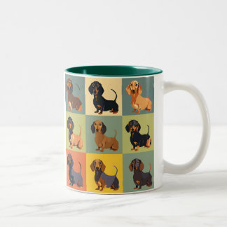 Caneca De Café Em Dois Tons Canino de Dachshund