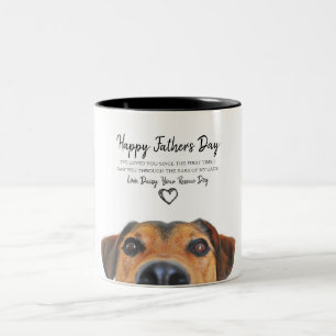 Caneca De Café Em Dois Tons Canino Personalizado De Dia de os pais Fotográfico