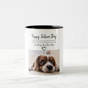 Caneca De Café Em Dois Tons Canino Personalizado De Dia de os pais Fotográfico