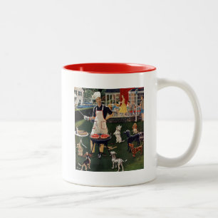 Caneca De Café Em Dois Tons Caninos