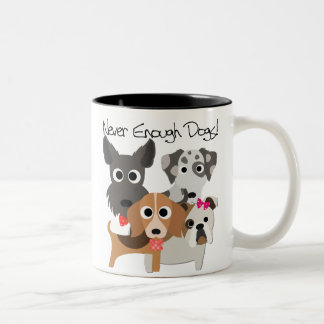 Caneca De Café Em Dois Tons Caninos Nunca Suficientes