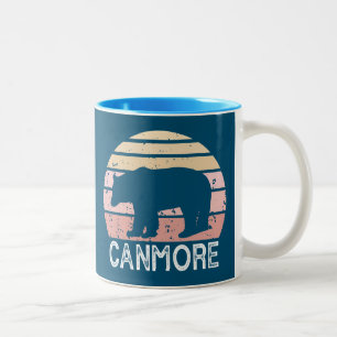 Caneca De Café Em Dois Tons Canmore Alberta Retro Bear