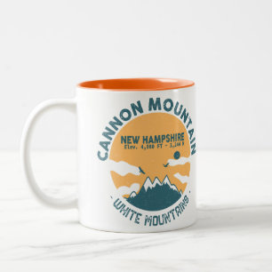 Caneca De Café Em Dois Tons Cannon Mountain New Hampshire - Retro Vintage
