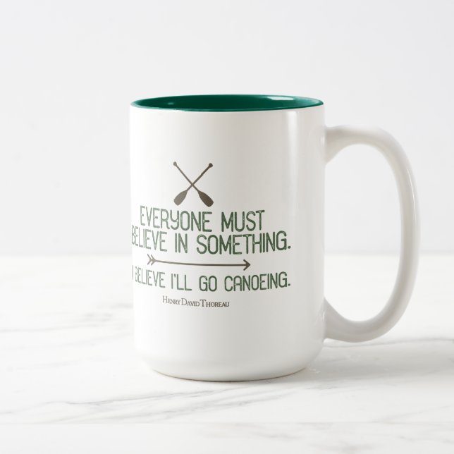 Caneca De Café Em Dois Tons Canoagem | Cotação Thoreau (Direita)