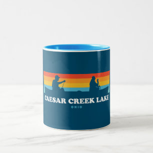 Caneca De Café Em Dois Tons Canoagem de Caesar Creek Lake Ohio