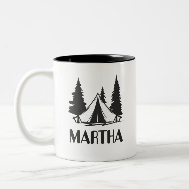 Caneca De Café Em Dois Tons Cantares Personalizados (Esquerda)