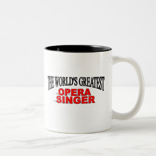 Caneca De Café Em Dois Tons Cantor da ópera do mundo o grande