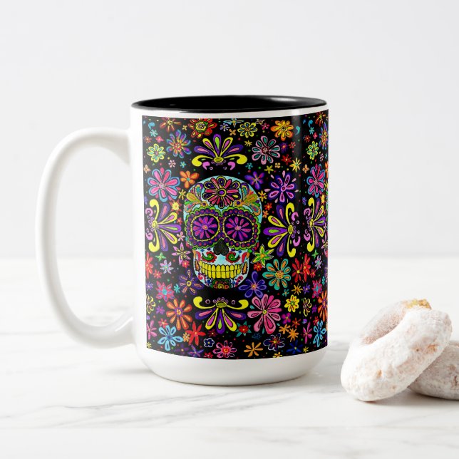 Caneca De Café Em Dois Tons Canugo (Com Donut)