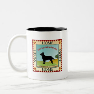 Caneca De Café Em Dois Tons Cão australiano do gado