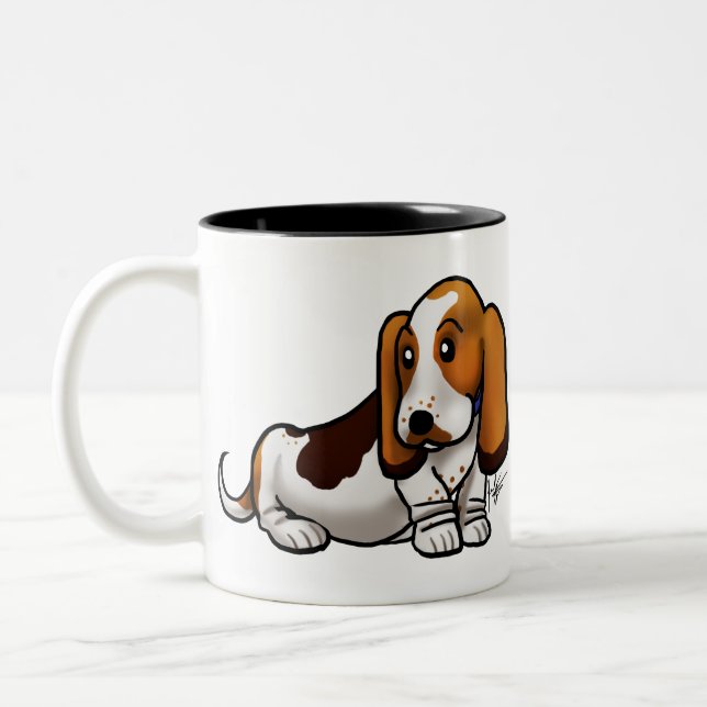 Caneca De Café Em Dois Tons Cão - Cesto (Esquerda)