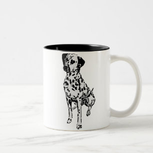 Caneca De Café Em Dois Tons Cão Dalmatian Sparky