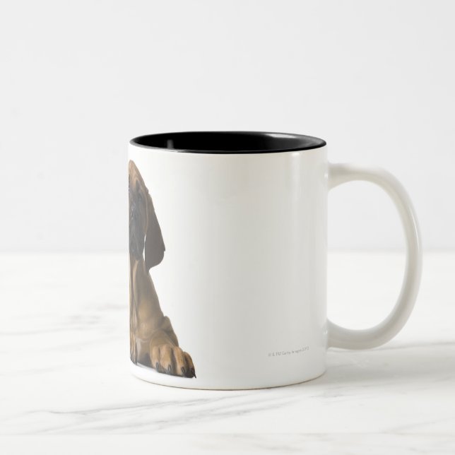 Caneca De Café Em Dois Tons Cão de filhote de cachorro (Direita)
