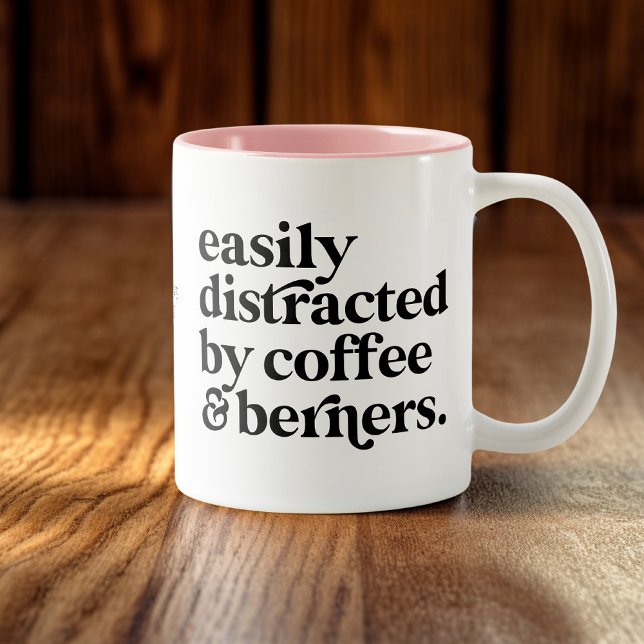Caneca De Café Em Dois Tons Cão de Montanha Bernês Moderno (Criador carregado)